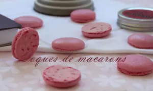 Coques roses de macarons, prêtes pour une recette gourmande.