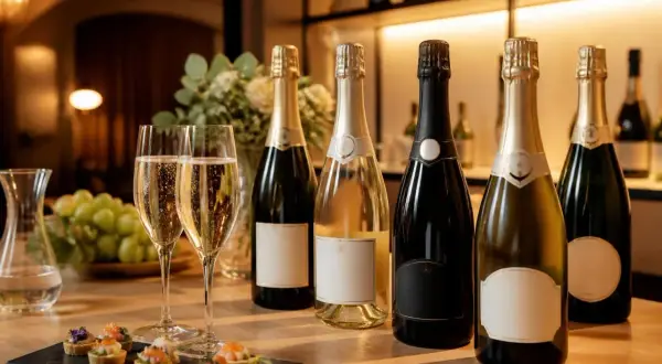 Des bouteilles de champagne et des coupes pétillantes, parfaites pour choisir le champagne idéal pour votre célébration.